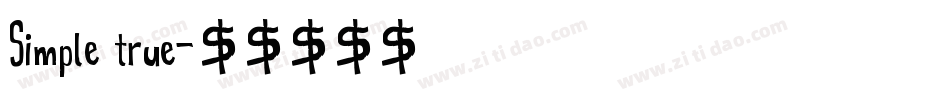 Simple true字体转换
